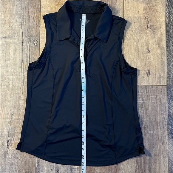 Athleta Advantage Black Sleeveless Polo Tank Top Size Medium - Picture 9 of 12